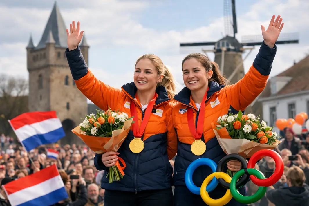 Culemborg viert succesvolle olympische shorttrackzussen Velzeboer