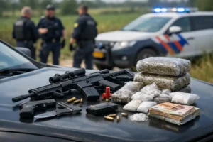 Wapens en drugs aangetroffen tijdens grote controle in buitengebied