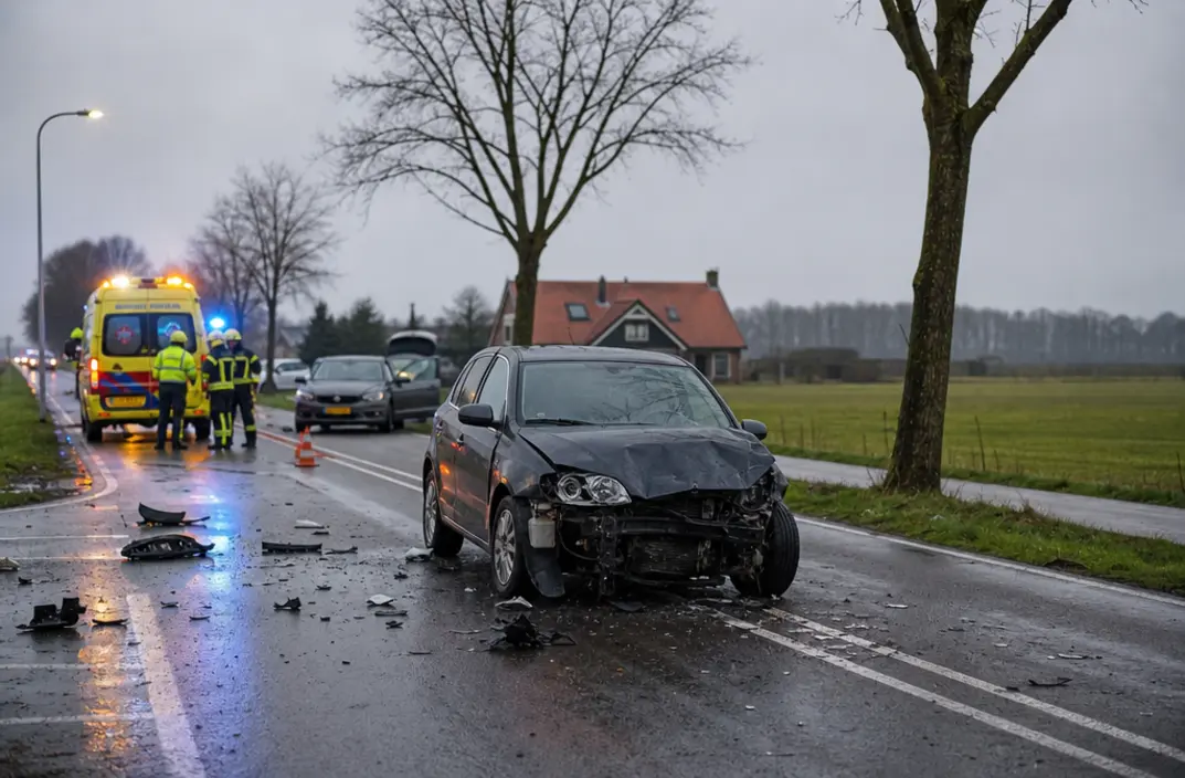 Automobilist raakt gewond bij ernstige aanrijding in Barneveld