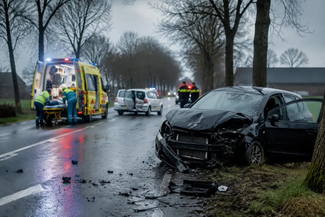 Ernstig ongeluk met gewonde op Zelderseweg bij Zwartebroek